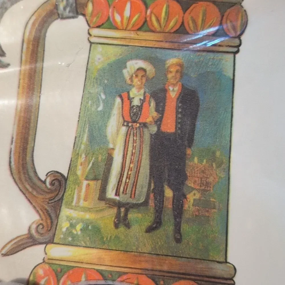 Vintage Gibson Bear Stein Mug‎ Happy Birthday Wrapping Paper NIP Rare
